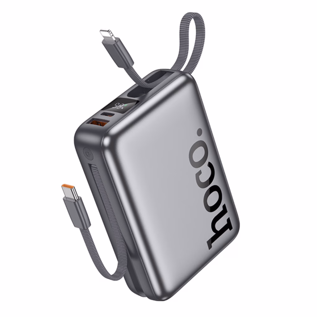 Power Bank HOCO Q39 Eminente 20000mAh – Charge Rapide 22.5W + PD20W avec câbles intégrés et écran LED
