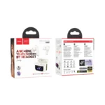 Boîtier Hoco EQ21 blanc original avec réduction de bruit ANC et ENC disponible en Algérie