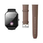 Hoco Y28 avec montre noire et bracelet supplémentaire marron.