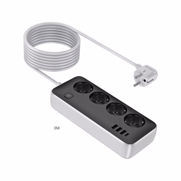 HOCO AC 21- multiprise 4 bits (1C3A),bureau ou maison (EU/GER)