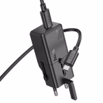 HOCO AC 25 -chargeur voyage single port PD 30 W (C to C)/(C to IP,mini )(EU/UK/CA) black – Image 5