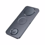 Vue supérieure du chargeur HOCO CQ22 avec trois zones de charge sans fil