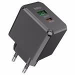 HOCO CS14A - chargeur rapide ocean duel ports PD 20W+QC3.0 (Type-C to Type-C) /(Type-C to Type-IP) - version europeene black