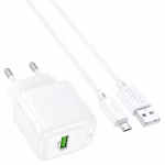 HOCO CS 52A - chargeur rapide surplus a port unique QC3.0 (Type-C) (micro)- version europeene white – Image 5