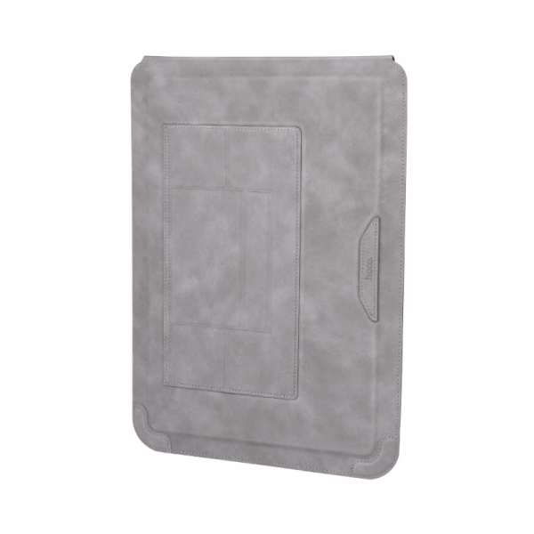 HOCO GT5 - Sacoche d'ordinateur multi-fonction de la série Delight avec support (15,6 pouces) marron - support intégré avec intérieur en microfibre