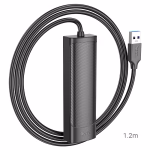 HOCO HB41 - Adaptateur  Easy Safety 4 en 1 (USB vers USB 3.0 x 4) (L = 1,2 m) noir – Image 5