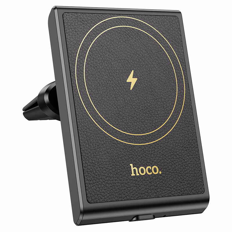 HOCO Algérie DZ - HW19 Precious magnetic wireless fast charging car holder(air outlet) black HOCO HW19 - Support de voiture magnétique sans fil à chargement rapide Precious (sortie d'air) – Image 1