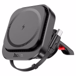 HOCO HW23 - Support de voiture magnétique rétractable sans fil  Might (sortie d'air) – Image 3