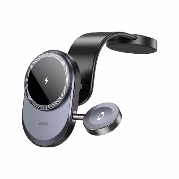 HOCO HW28 - Support de voiture à chargement rapide sans fil  Excelso 2 en 1 (console centrale)