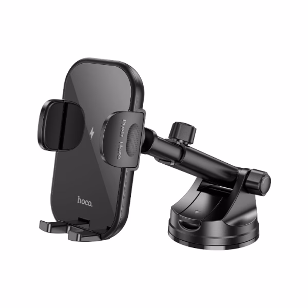 HOCO HW5 - Support de voiture à chargement rapide sans fil Journey (console centrale)