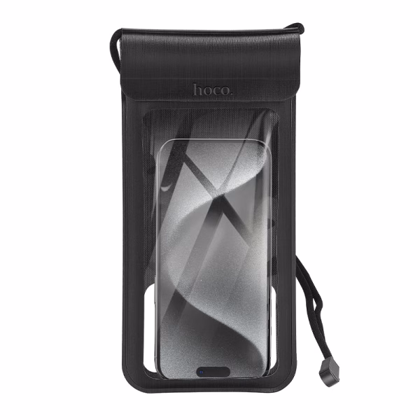 HOCO HX50 - Étui étanche en cuir noir pour téléphone portable Treasure