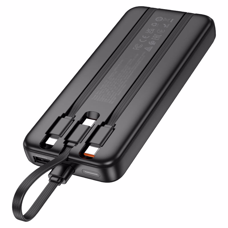 batterie externe HOCO J132 Sabio 22.5W câble intégré design latéral noir Algérie