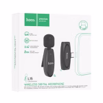 HOCO L15  - Microphone numérique sans fil  Crystal Lavalier black – Image 11