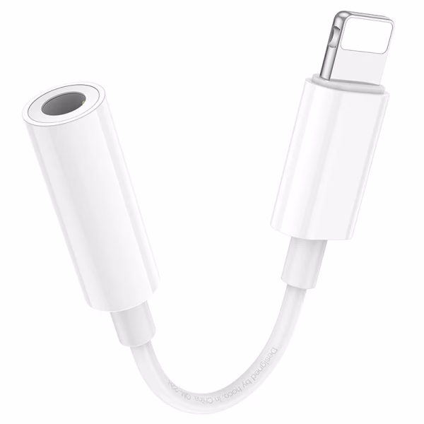 HOCO LS34 - Convertisseur audio numérique IP vers 3,5 pouces Original white