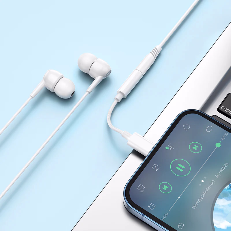 HOCO LS34 - Convertisseur audio numérique IP vers 3,5 pouces Original white - Hoco Algérie