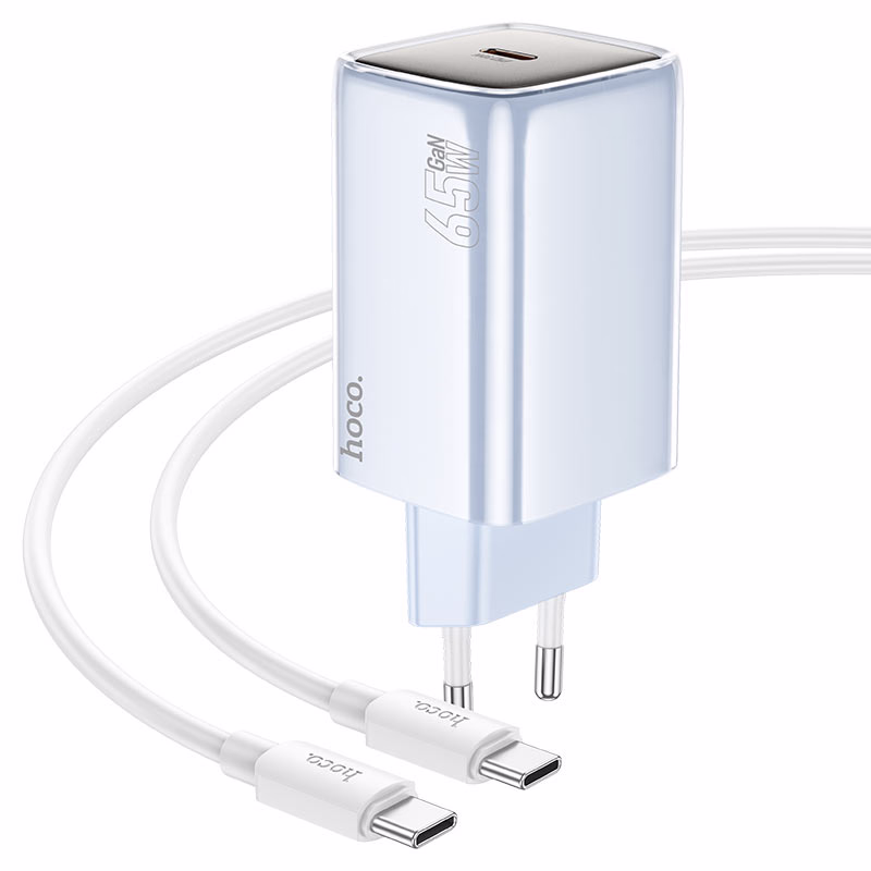 HOCO N48 - chargeur rapide glorius a port unique 65 w (Cto C)-version europeene - Hoco Algérie