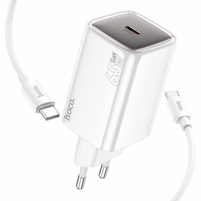 HOCO N48 - chargeur rapide glorius a port unique 65 w (Cto C)-version europeene - Hoco Algérie