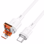 HOCO U131 Afortunado – Câble de charge 2-en-1 USB/Type-C vers iPhone / USB/Type-C vers Type-C- fiable et durable, idéale pour tous vos usages quotidiens – Image 6
