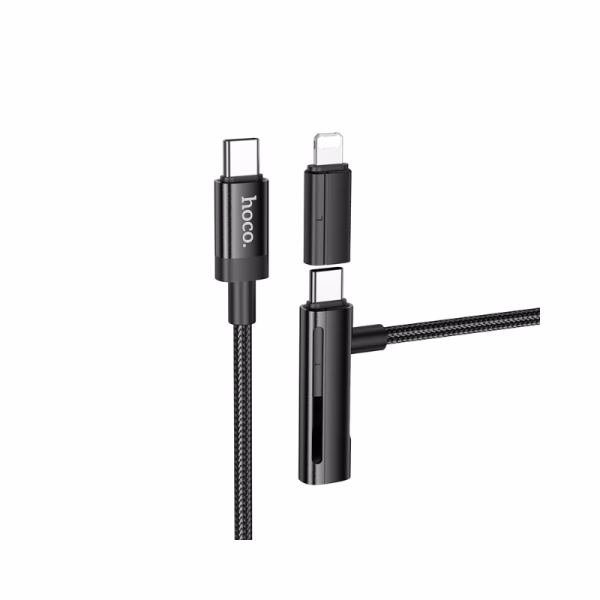 HOCO U135 - Câble data et  charge 2 en 1 incroyable  USB to iP/Type-C/ C vers iP/Type-C