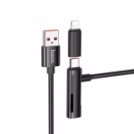 HOCO U135 - Câble data et  charge 2 en 1 incroyable  USB to iP/Type-C/ C vers iP/Type-C – Image 6