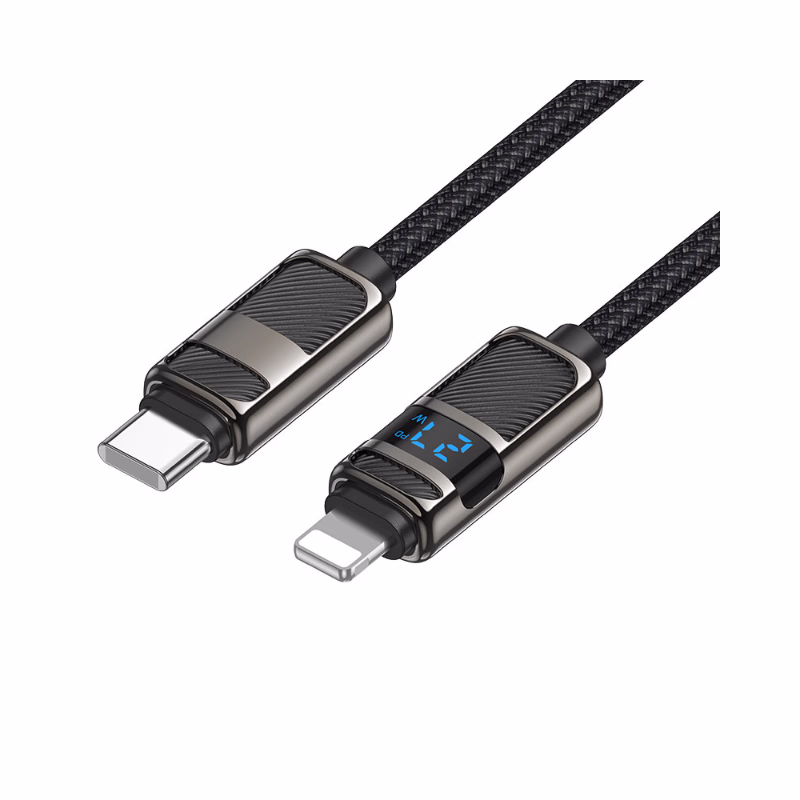 HOCO Algérie DZ - U137 Line PD charging data cable with display iP black (4) HOCO U137 - Câble data et charge Line avec afficheur iP – Image 1