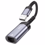 HOCO UA26 - Adaptateur Ethernet USB-A vers RJ45 (1000 Mbps) Gris métal – Image 2