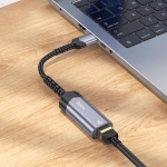 HOCO UA26 - Adaptateur Ethernet USB-A vers RJ45 (1000 Mbps) Gris métal – Image 5
