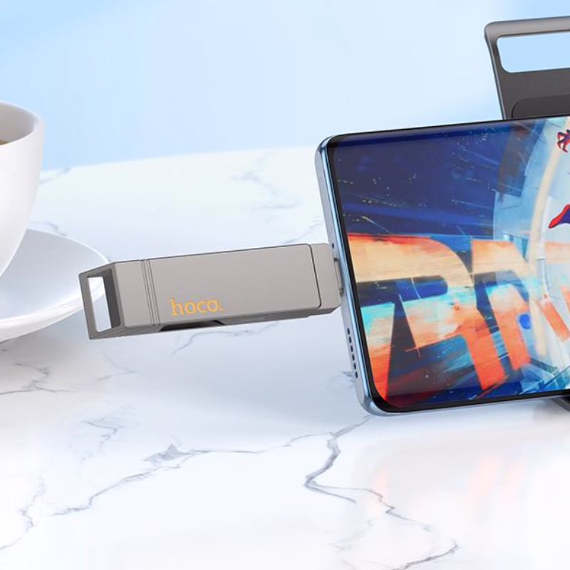 HOCO UD15 - Clé USB 3.2 Type-C Clever (32GB/64GB/128GB/256GB) gris métallisé - Hoco Algérie