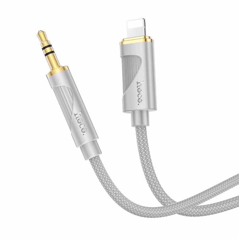 HOCO Algérie DZ - UPA30 Friend digital audio concversion cable iP gray (3) HOCO UPA30 - Câble de conversion audio numérique Friend iP Gris – Image 1