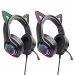 HOCO W107 Cute Cat – Casque de gaming lumineux avec oreilles de chat - Performance audio, esthétique originale et plaisir de jeu – Image 5