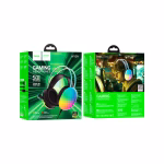 HOCO W109 Rich, casque filaire de jeu  effet d'éclairage RVB au niveau des écouteurs et du serre-tête, cache-oreilles en cuir – Image 10