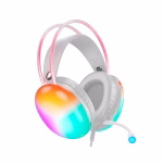 HOCO W109 Rich, casque filaire de jeu  effet d'éclairage RVB au niveau des écouteurs et du serre-tête, cache-oreilles en cuir – Image 3