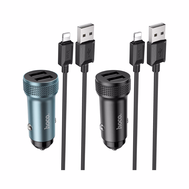HOCO Z49 - Chargeur de voiture double port avec Set - Hoco Algérie
