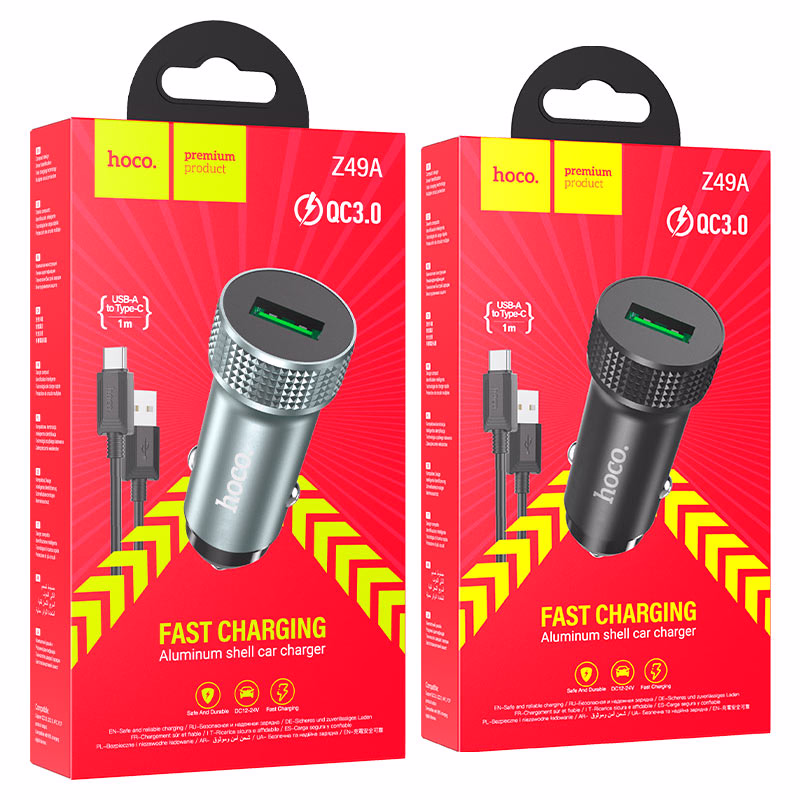 HOCO Z49A - Chargeur de voiture double port pour set type C - Hoco Algérie