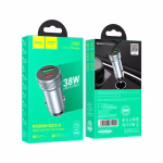 HOCO Z49B - Chargeur de voiture PD+QC 38W single / Set  (1C1A) Gris métal – Image 6