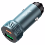 HOCO Z49B - Chargeur de voiture PD+QC 38W single / Set  (1C1A) Gris métal – Image 4
