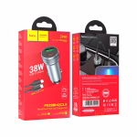 HOCO Z49B - Chargeur de voiture PD+QC 38W single / Set  (1C1A) Gris métal – Image 14