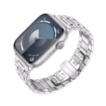 HOCO iWATCH WA32 - Grand series five-bead steel strap(42/44/45/49mm) black - Bracelet élégant pour smartwatch avec une finition de haute qualité , fermoir papillon en acier inoxydable – Image 2