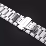 HOCO iWATCH WA32 - Grand series five-bead steel strap(42/44/45/49mm) black - Bracelet élégant pour smartwatch avec une finition de haute qualité , fermoir papillon en acier inoxydable – Image 4