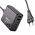 HOCO C133A Earl – Chargeur mural 6 ports PD 75W (3* USB-C + 3* USB-A) (Version EU) - Puissance professionnelle, design élégant – Image 3