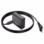 HOCO C133A Earl – Chargeur mural 6 ports PD 75W (3* USB-C + 3* USB-A) (Version EU) - Puissance professionnelle, design élégant – Image 5