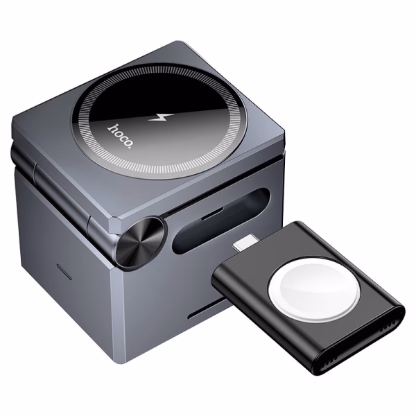 HOCO CQ8 – Station de charge sans fil magnétique 3-en-1 pliable - Performance, élégance et praticité tout-en-un