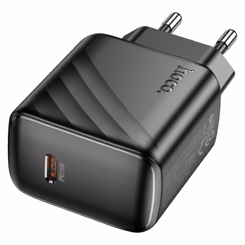 HOCO DZ - CS24A Puerto – Chargeur mural PD 25W à port unique (version EU) - Puissance compacte, performance garantie HOCO CS24A Puerto – Chargeur mural PD 25W (version EU) - Élégance, puissance et efficacité au quotidien – Image 1