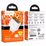 HOCO CS41A Smart – Chargeur mural PD 35W à port unique avec câble (C to C) (version EU) - Puissance intelligente, élégance compacte – Image 8