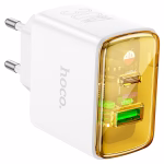 HOCO CS42A Smart – Chargeur mural double port PD 30W + QC3.0 (version EU) - Puissance rapide, design intelligent