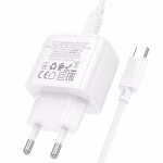 HOCO CS53A Surplus – Chargeur Mural Fast PD 25W avec câble  C TO C (version EU) – Image 3