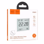 HOCO HX41 – Horloge électronique d’intérieur avec hygromètre et thermomètre - Élégance, précision et confort d’ambiance – Image 8