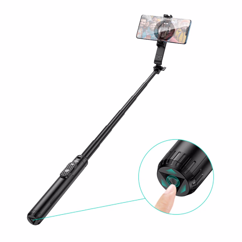 HOCO K25 Sherkhan – Support selfie magnétique en alliage d’aluminium pour diffusion en direct - fonctionnalité professionnelle et style raffiné, idéal pour un usage quotidien ou studio - Hoco Algérie