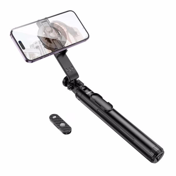 HOCO K25 Sherkhan – Support selfie magnétique en alliage d’aluminium pour diffusion en direct - fonctionnalité professionnelle et style raffiné, idéal pour un usage quotidien ou studio