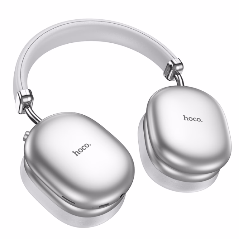 HOCO DZ - W35 Max Auspicious ANC noise reduction BT headphones silver Hoco W35 Max, Casque, Sans Fil, ANC Noise Reduction – Image 1